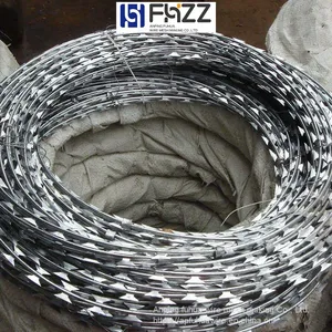 Hot Dipped Galvanized Razor Barbed Wire Fence for Borderline Epidemic Prevention and Isolation thumbnail-4