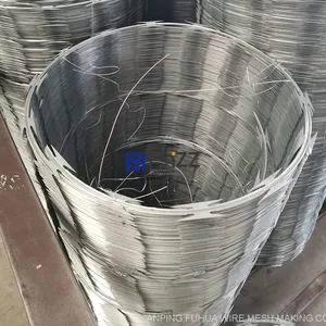 Galvanized Razor Wire CBT-65 18 Inch Diameter 33 Loops for Perimeter Security Fencing Wire thumbnail-1