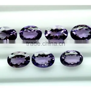 14x10mm Oval AAA Quality Natural Brazilian Amethyst Calibrated Size 10x14mm Faceted Oval Cut thumbnail-3