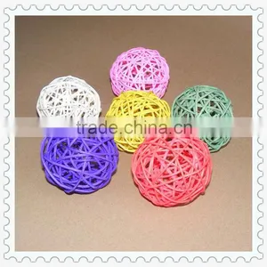 Weaving White Wicker Rattan Ball for Decoration thumbnail-1