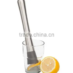 Cocktail Muddler - Stainless Steel - Grooved Nylon Head thumbnail-3