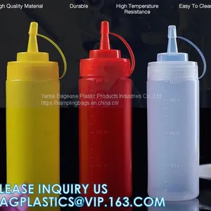 Kitchen Cooking Accessories Condiment Plastic Squeeze Dispenser Bottle for Sauce Ketchup, Wholesale Empty Cheap Soft Plastic Squeeze Soy Sauce Ketchup Dispenser Bottle thumbnail-4