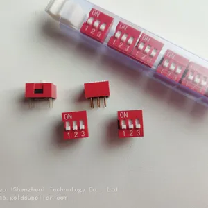 Taiwanese KE DIP Switch DSWB03LHGET DIP3 Plug-in 3-position Toggle Switch Coding Switch thumbnail-3