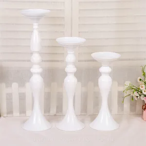 Decorations White Colored Flowers Arrangement Stands Vases Road Lead Centerpieces For Wedding Tables thumbnail-2