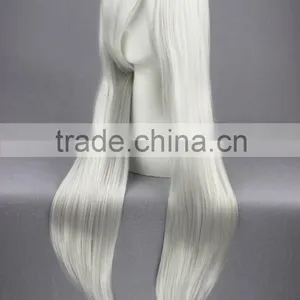 High Quality 80cm Long Straight FINAL FANTASY-Sephiroth Silvery White Synthetic Anime Wig Cosplay Hair Wig Party Wig thumbnail-4