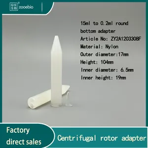 Centrifuge Adapter 15ml Pointed Bottom to 0.2ml/1.5ml/2ml/5ml Sleeve Converter, Nylon Material thumbnail-2