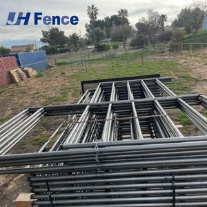 Factory Direct Continuous Fence 3 4 5 6 Bar 20ft Continuous Livestock Fence Panels Horse Fence Panels thumbnail-6