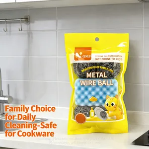 Stainless Steel Scourer Pad Set for Kitchen Clean Scrub Ball thumbnail-2