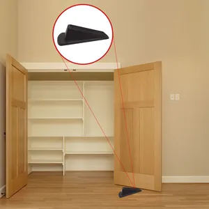 4 Pack Door Stoppers, Rubber for Bottom of Door, Rubber Door Stopper Wedge, Sturdy Stackable Door Stops for Floor thumbnail-5