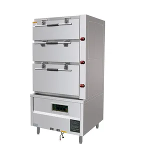 Restaurant-Grade Electric Seafood Steamer 3 Doors 900-1200mm Width Options With 1-Year Warranty thumbnail-1