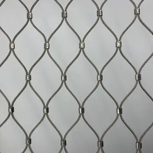Flexible SS 304 316 316L Steel Cable Net Slope Protection Netting Rockfall Mesh Anti-Debris Net Weather Proof Custom thumbnail-1