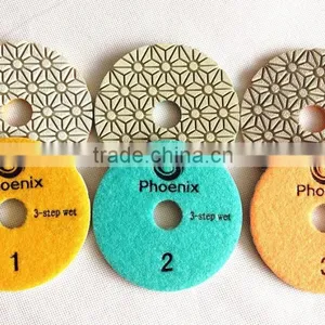 4 Inch Flexible Resin Diamond Granite Polishing Pads thumbnail-4