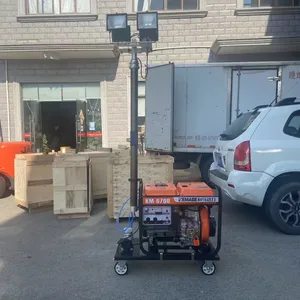 Diesel Generator Powered Mobile Telescopic Lighting Tower for Construction Outdoor Use thumbnail-4
