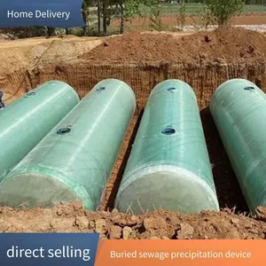Grp Fiberglass Septic Tank for Farms, Three-in-one Unit, Storage Tank for Sedimentation and Purification of Livestock and Poultry Manure thumbnail-3