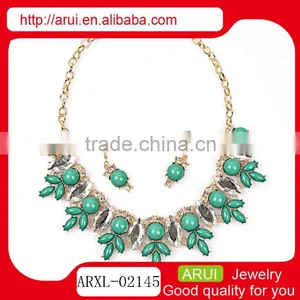 Bulk Colored Stones Choker Necklaces 2016 Crystal Statement Necklace thumbnail-3