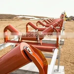 108mm Mining Metal Conveyor Troughing Carrying Idler With 3 Equal Idlers thumbnail-5
