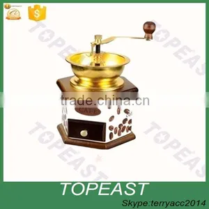 Classic Wood Manual Coffee Hand Grinder Home Coffee Bean Grinder Mill w/ Brush thumbnail-1