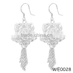 Wholesale 2015 Fashion Jewelry 925 Sterling Silver Flower Earrings Quality Choice thumbnail-1