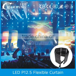 2016 Black Stage Decoration/Back Ground Decoration Flexible LED Curtains for Wedding Party thumbnail-4