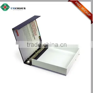 Custom Luxury Print Cardboard File Folder Metal Ring Binder Clips thumbnail-5