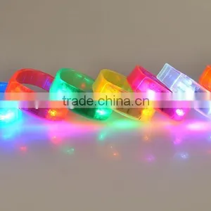 Transparent Sound or Motion Active Sensor LED Silicon Wristbands Bracelets thumbnail-1