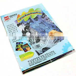 DIY Handcraft Hot Sale New Fashion Design Magic Rainbow Scratch Drawing Paper With Multicolour thumbnail-1