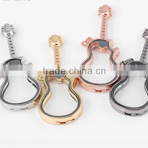 New Products Silver Jewelry Guitar Photo Locket& Floating Locket&costume Jewelry Locket thumbnail-2
