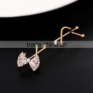 Elegant Fashion Bowknot Zircon Barrette Lady Classic Crystal Hair Lasting Shine thumbnail-3