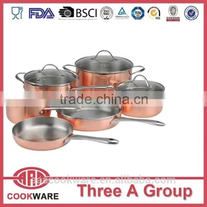 DW 3ply Copper Cookware Set for Wholesale thumbnail-2