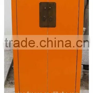 Chinese Antique Orange Wardrobe / Wedding Cabinet thumbnail-1