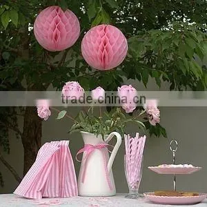 Pink Honeycomb Tissue Ball at Birthday Direct thumbnail-1