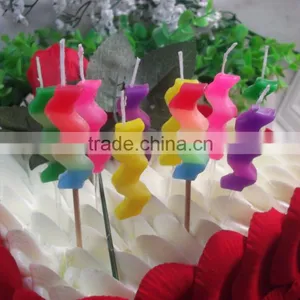 Colorful Rainbow Twisted Shaped Scented Birthday Candle thumbnail-5