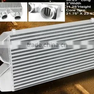 UNIVERSAL ALUMINUM FRONT MOUNT TWIN TURBO BAR&PLATE INTERCOOLER thumbnail-1