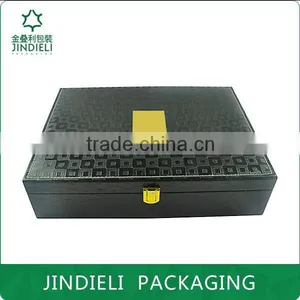 Fashion Design Black Leather Cosmetic Gift Set Box thumbnail-1