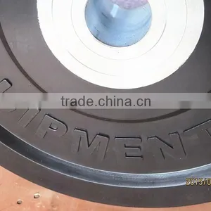 Weight Plate/olympic Weightplate/competition Weight Plate/bumper Plate/rubber Coated/whole Rubber Plate/color Black/130mm 13cm thumbnail-4