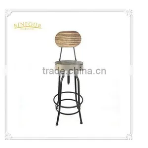 Antique Metal Wood Bar Stool High Chair/folding Chair thumbnail-1