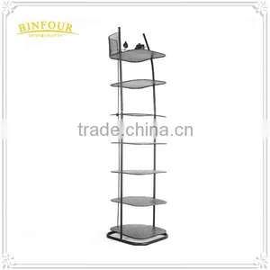 7 Tiers Metal Black Indoor Deco Portable Shoe Racks thumbnail-4