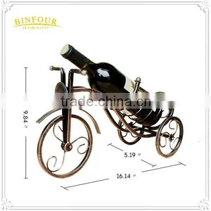 Vintage Bike Shape Stand Rack Metal Wine Bottle Holder thumbnail-5