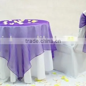 Tablecloth With Organza Overlay,Banquet Table Cover, Tablecloth thumbnail-1