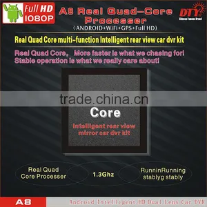 DTY Car Reversing Camera With Rearview Mirror,car Mirror Gps Camera,android System Car Dvr ,A8 thumbnail-5