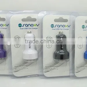 New Bullet Shape 2 Port Usb Car Charger 12v thumbnail-1