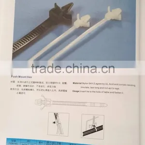 Provide the Best Quality Push Mount Nylon Cable Ties 3*100 White thumbnail-2