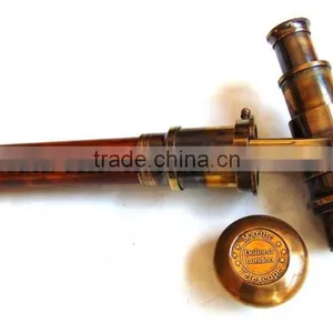 ANTIQUE BRASS FINISHING TELESCOPE HANDLE WALKING CANES-DECORATIVE WALKING CANES-DESIGNER WALKING CANES Wk1179 thumbnail-3
