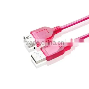Transparent Optional Colors USB 2.0 Extension Cable Customized Length thumbnail-1