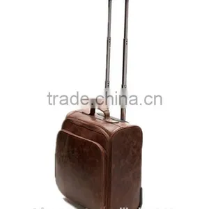 2016 Hot Selling Mens Leather Rolling Duffel Suitcase Bag for Short Traveling thumbnail-4