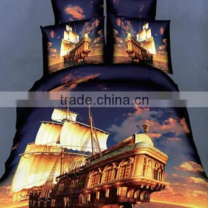 100% Cotton 3D Duvet Cover Set With City Design thumbnail-1