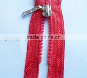 5# Plastic Derlin Zipper PVC Zipper Fastener Open End Zipper With Fancy Zipper Pullers Coate Zipper thumbnail-1