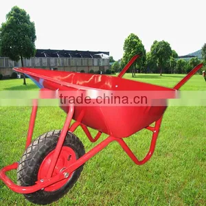 High Quality Wheelbarrow WB5009 With Single Solid Wheel and Galvanized Tray thumbnail-3
