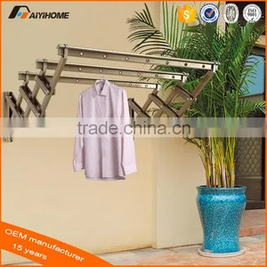 Expandable Aluminium Clothes Hanging Drying Rack, Laundry Hanger Collapsible Wall Mount thumbnail-2