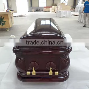 Mahogang Material Imported From US Luxury Solid Wood Funeral Coffin Casket thumbnail-3